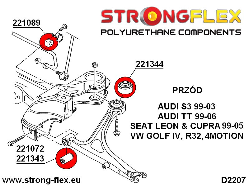 Front wishbone rear bush SPORT