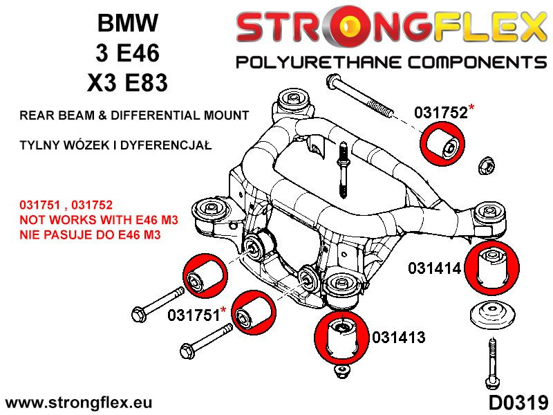 Rear subframe front bush SPORT