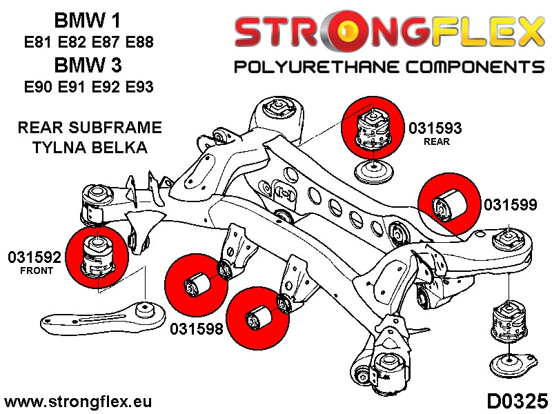 Rear diff front mounting bush SPORT