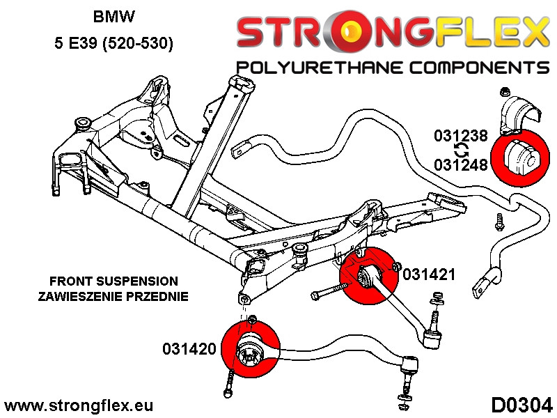 Front anti roll bar bush SPORT