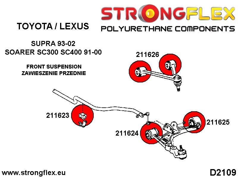 Toyota Supra MKIV Front lower wishbone rear bush SPORT