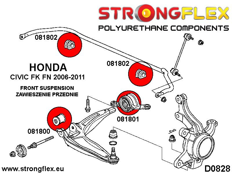 Front anti roll bar bush