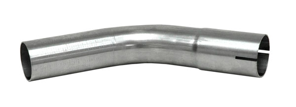 Bent exhaust tube 45° 4" Stainless (102mm)