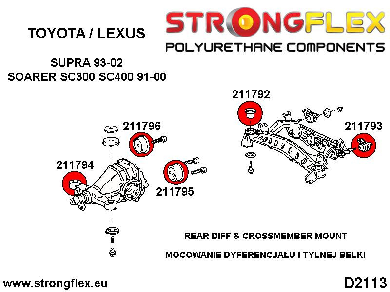 Toyota Supra MKIV Rear diff mount - front bush
