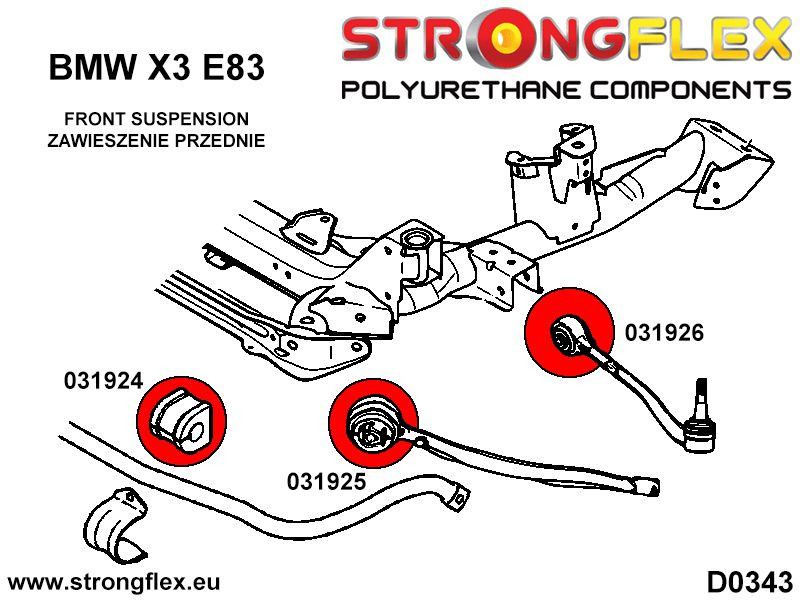 Front anti roll bar bush