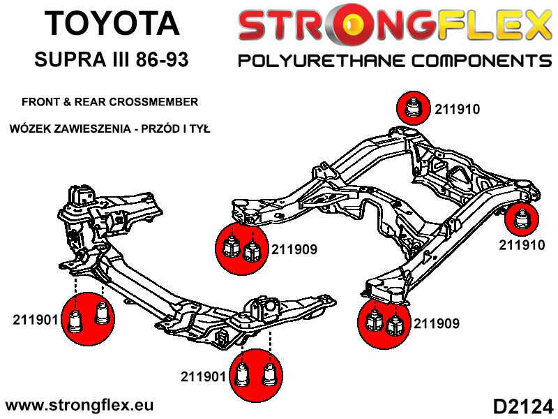 Toyota Supra MK3 Bakre Subframe - Bakre Bussning