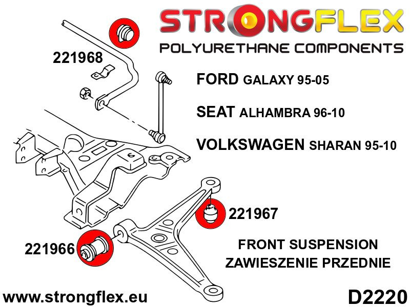 Front suspension bush kit
