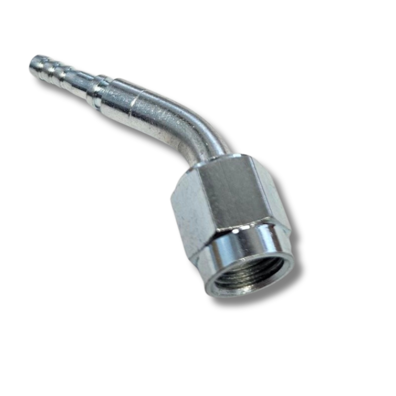 Press fitting female 7/16-20 45 degrees concave (swivel)