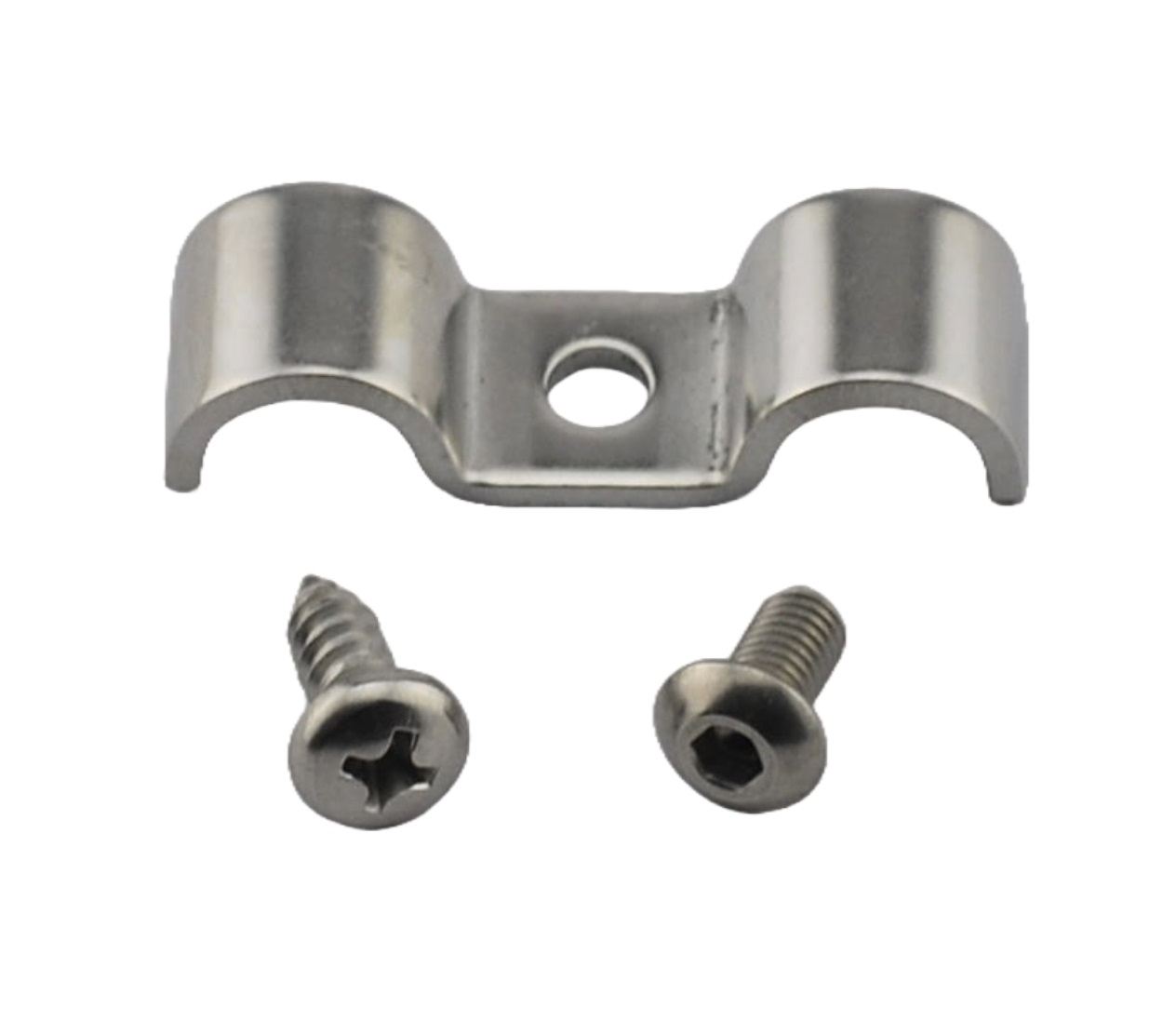 SPD Stainless "Chrome" Double p-clamp 9.52mm