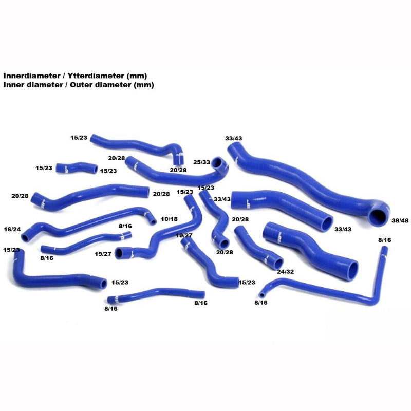 VW GOLF Audi A3/S3 2.0 TSI/TFSI Radiator Hoses Black