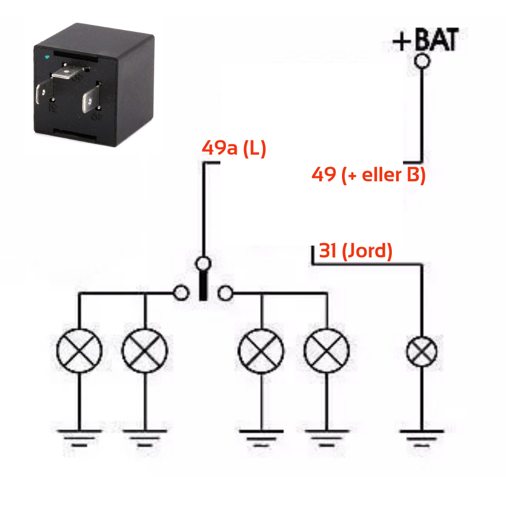 Flasher relay 12V