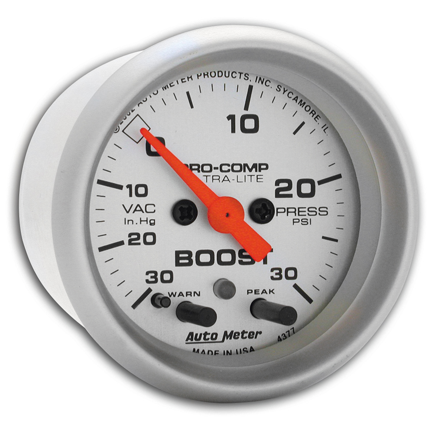 2-1/16" Boost/Vacuum, 30 In Hg/30 Psi, Ultra-Lite