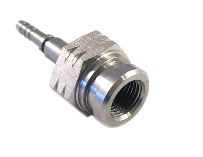 Brake fitting female M10x1 Stainless steel