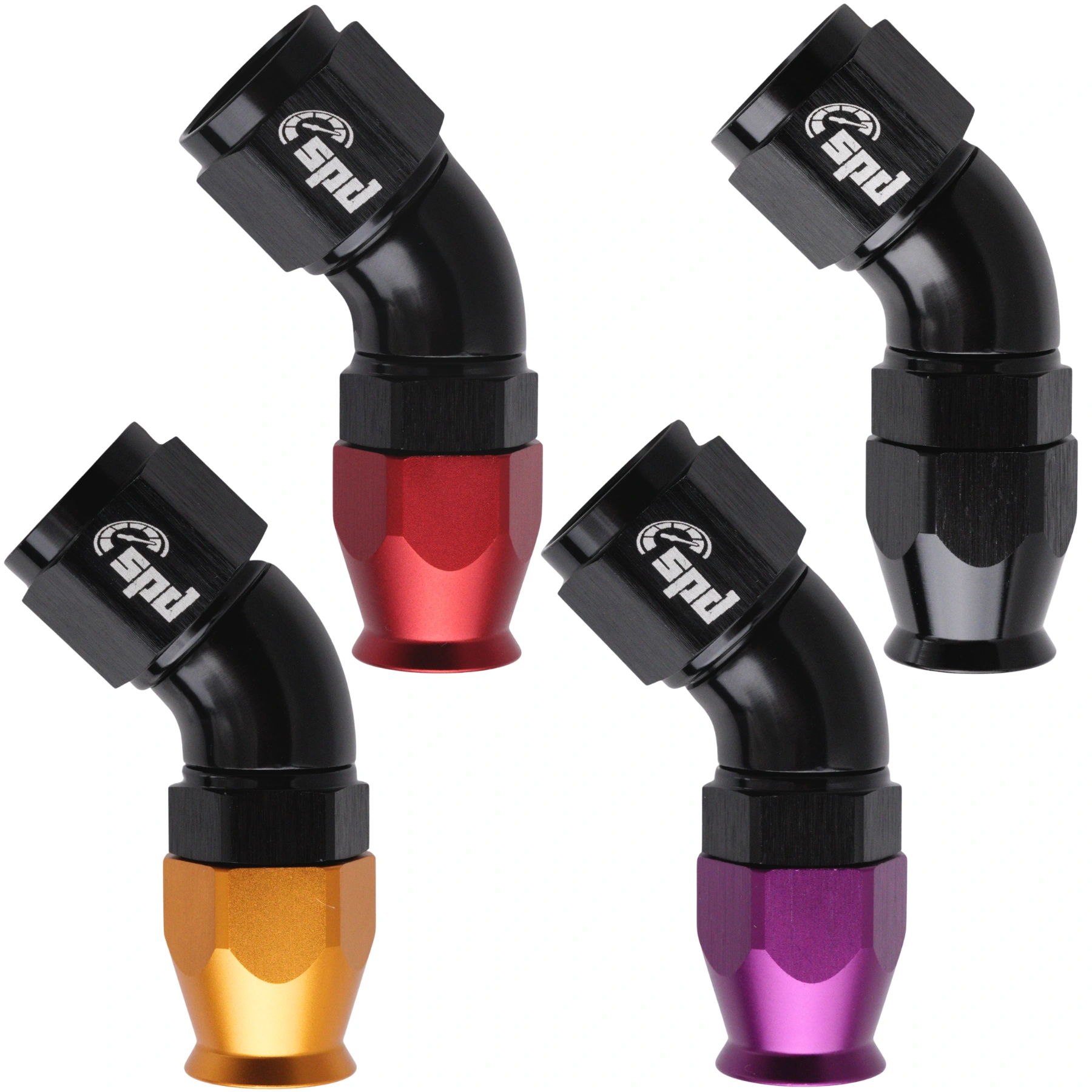 AN10 hose end 45 ° Full flow PTFE