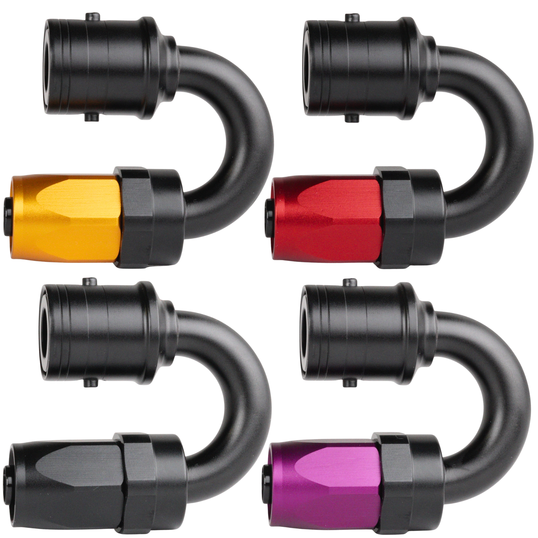 AN6 180° Quick-Connect hose end