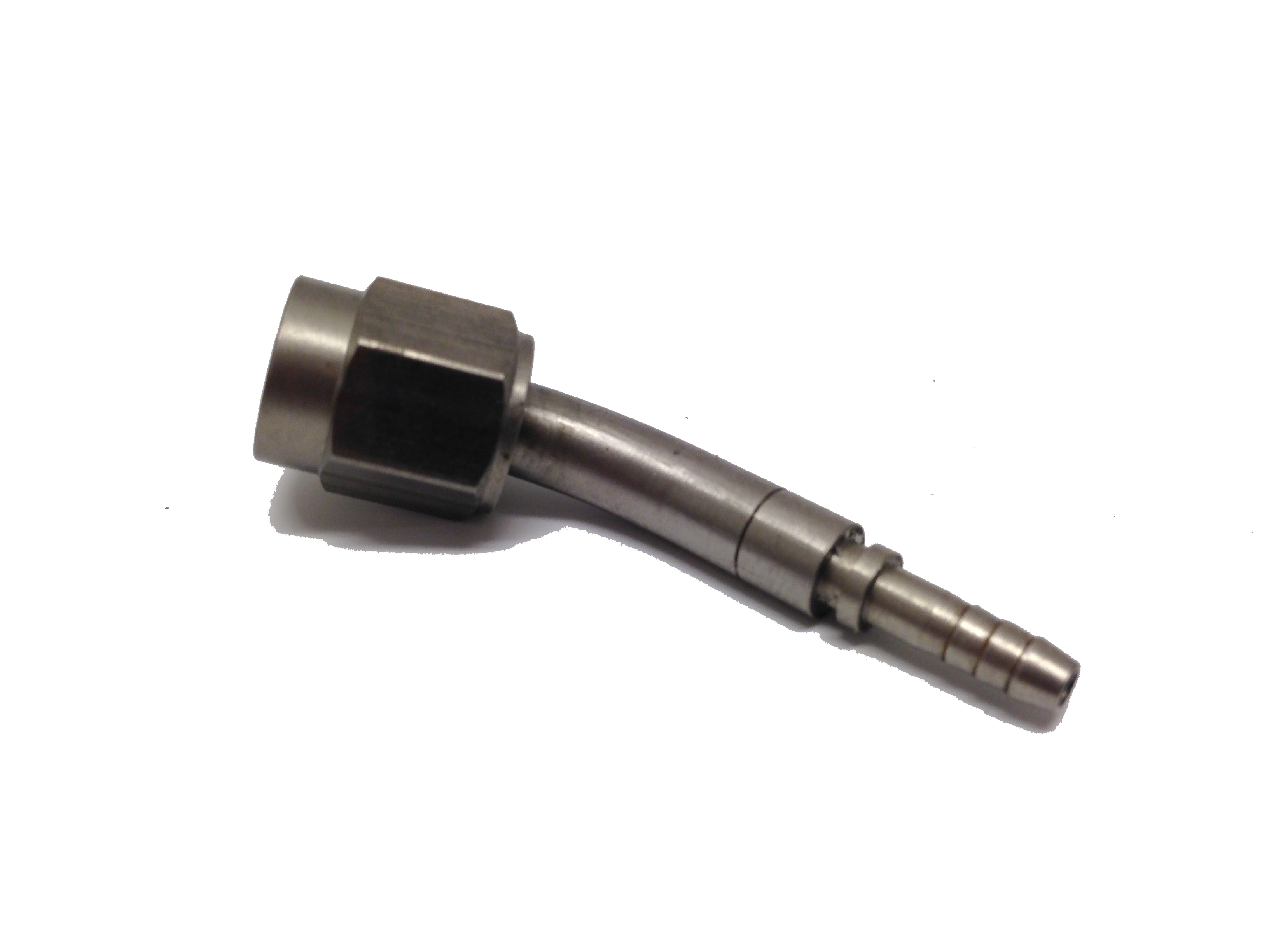 Brake fitting female 9/16-18 45° conc. SS