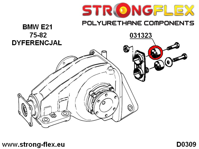 Rear diff mounting bush SPORT