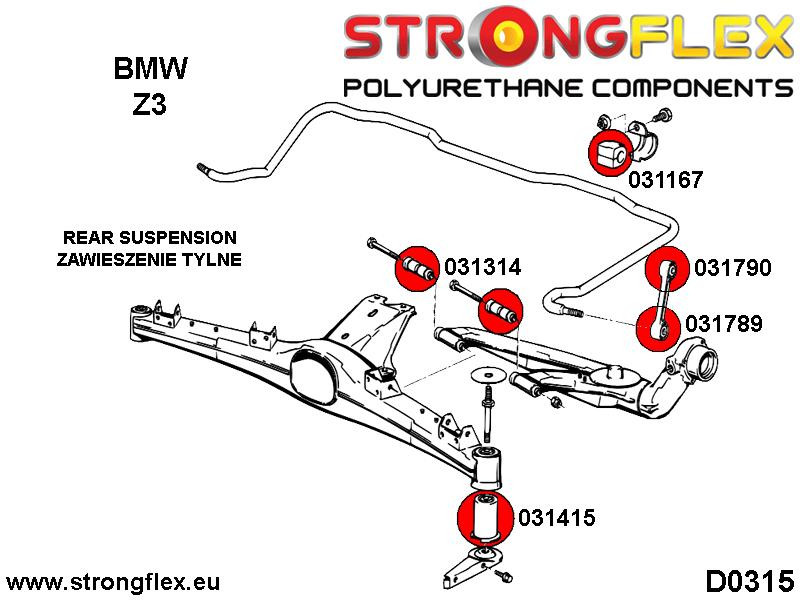 Rear beam mounting bush SPORT