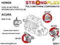 Engine front mount inserts