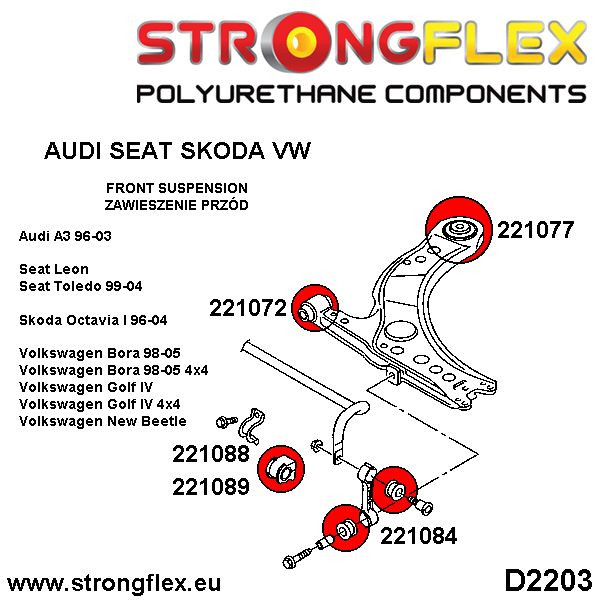 Front wishbone rear bush