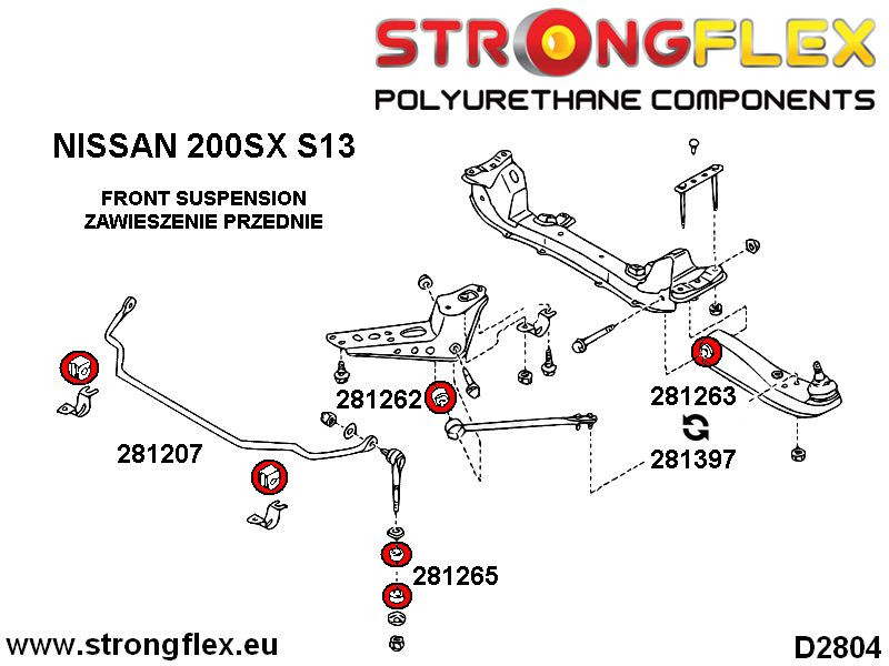 Front lower radius arm to chassis bush