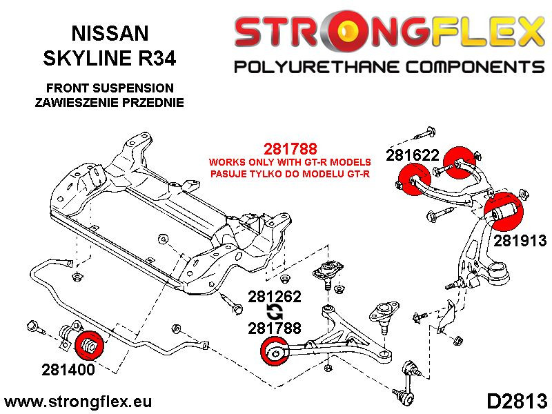 Front lower radius arm to chassis bush