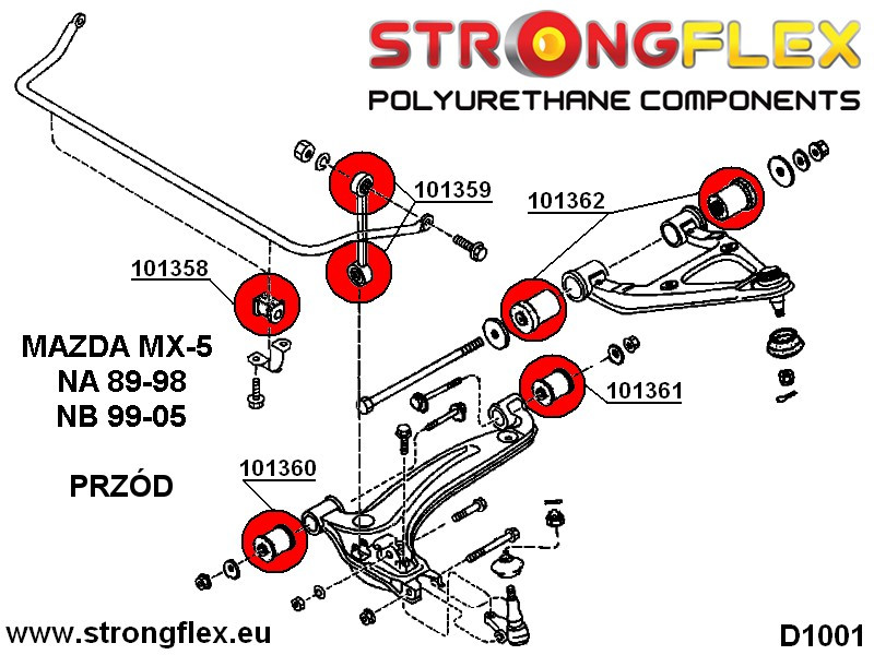 Front lower rear bush