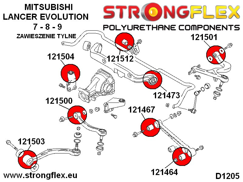 Rear lower trailng arm bush