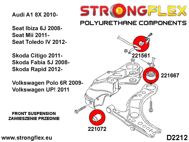 Front anti roll bar bush SPORT