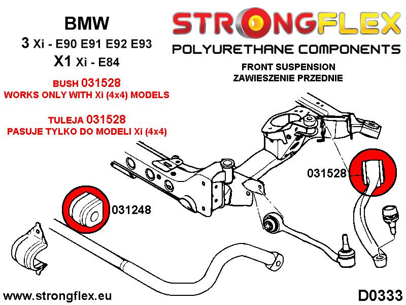 Front wishbone bush xi 4x4