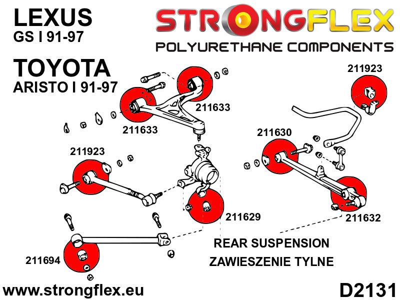Toyota Supra MKIV Rear trailing arm front bush 46mm SPORT