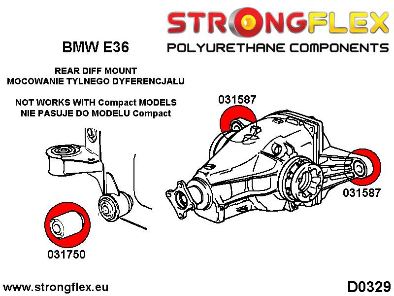 Rear differential rear mount bush SPORT