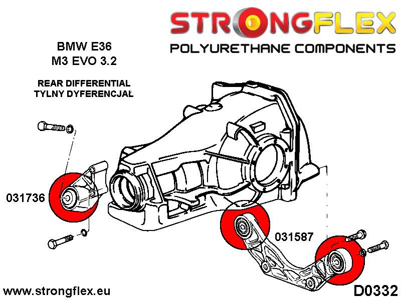 Rear differential rear mount bush SPORT