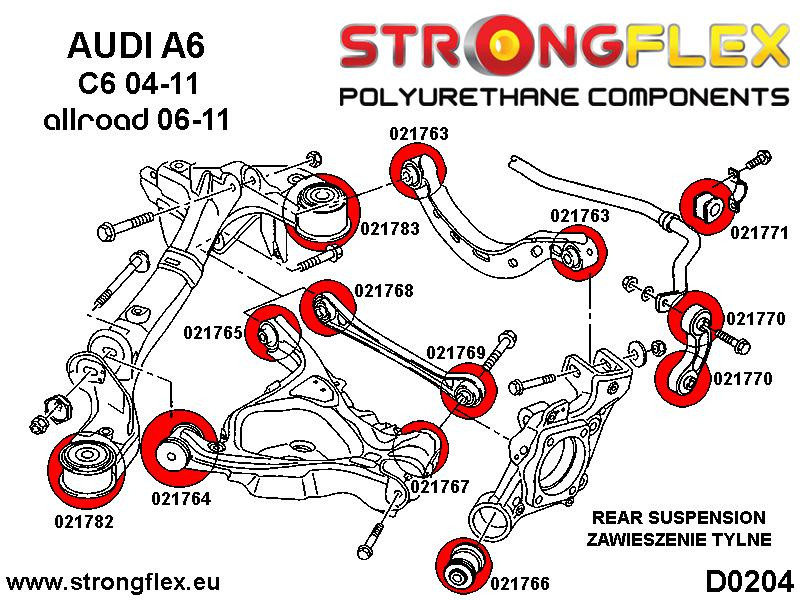 Rear subframe - rear bush SPORT