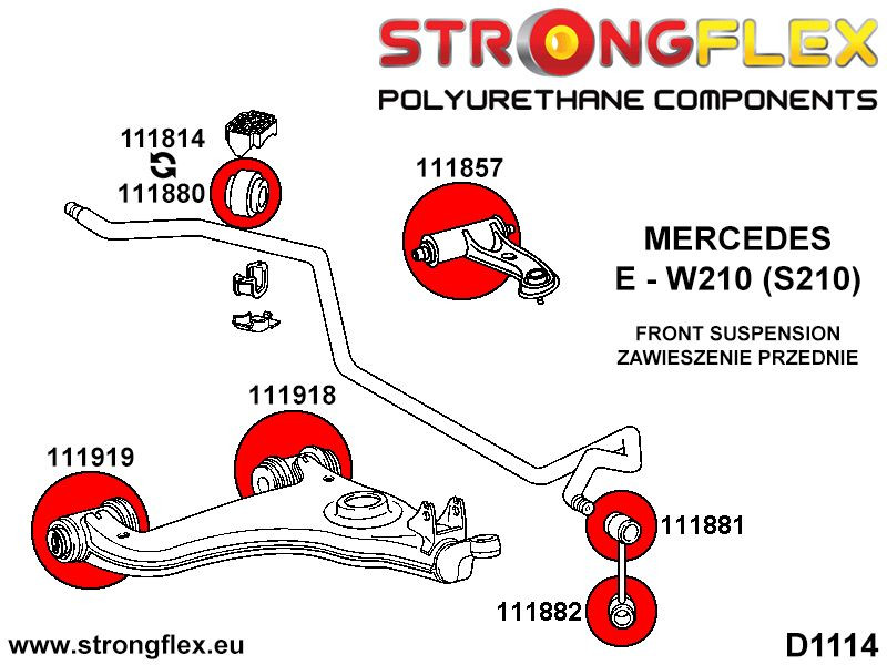 Front anti roll bar - inner bush