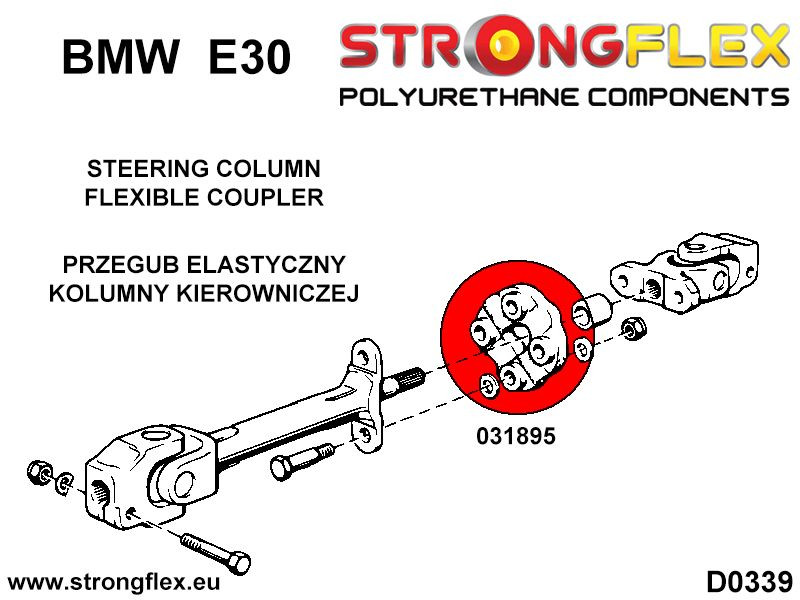 Steering column flexible coupler SPORT