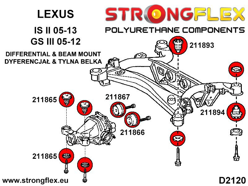 Rear beam - rear bush SPORT