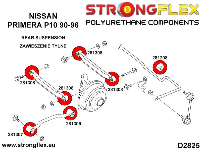 Rear trailing arm to hub bush