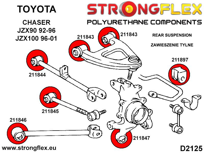 Rear trailing arm - front bush SPORT