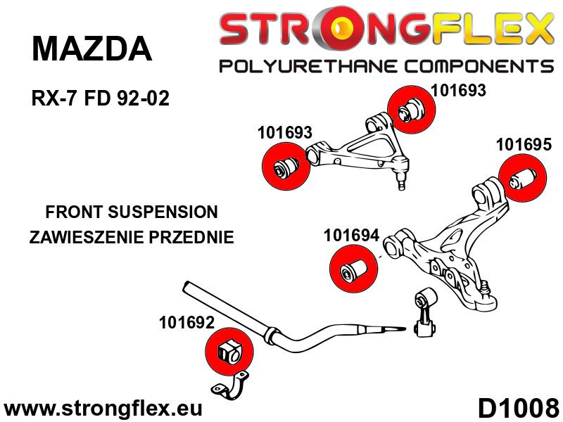 Front upper arm bush SPORT