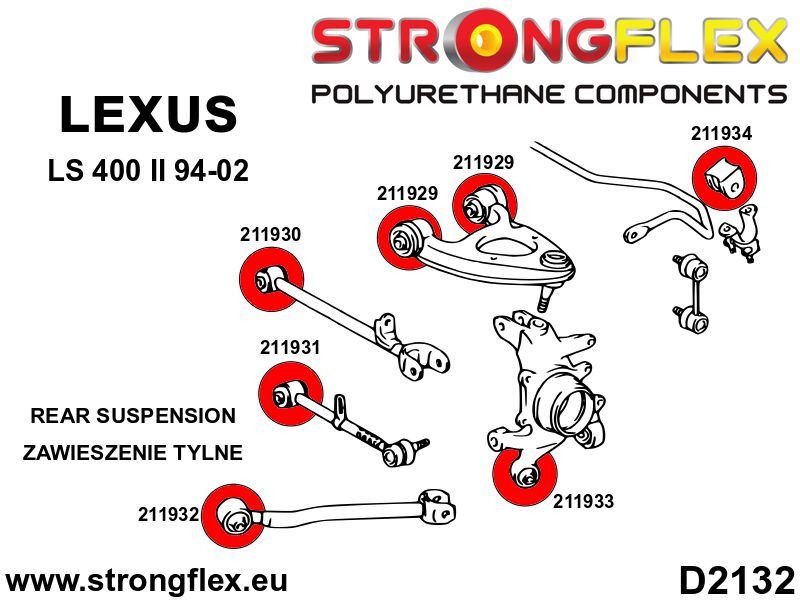 Rear suspension rod bush SPORT