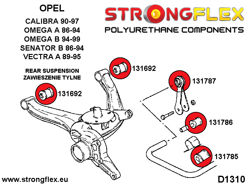 Rear anti roll bar link to arm bush SPORT