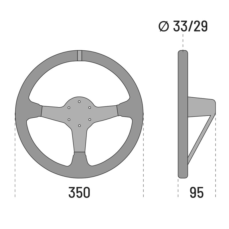Sparco R325 Steering wheel Suede