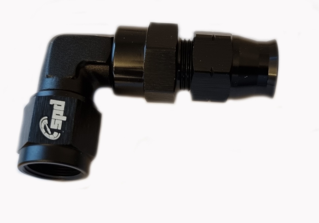 AN10 - 5/8" female Aluminum tube cutter fitting - 90°