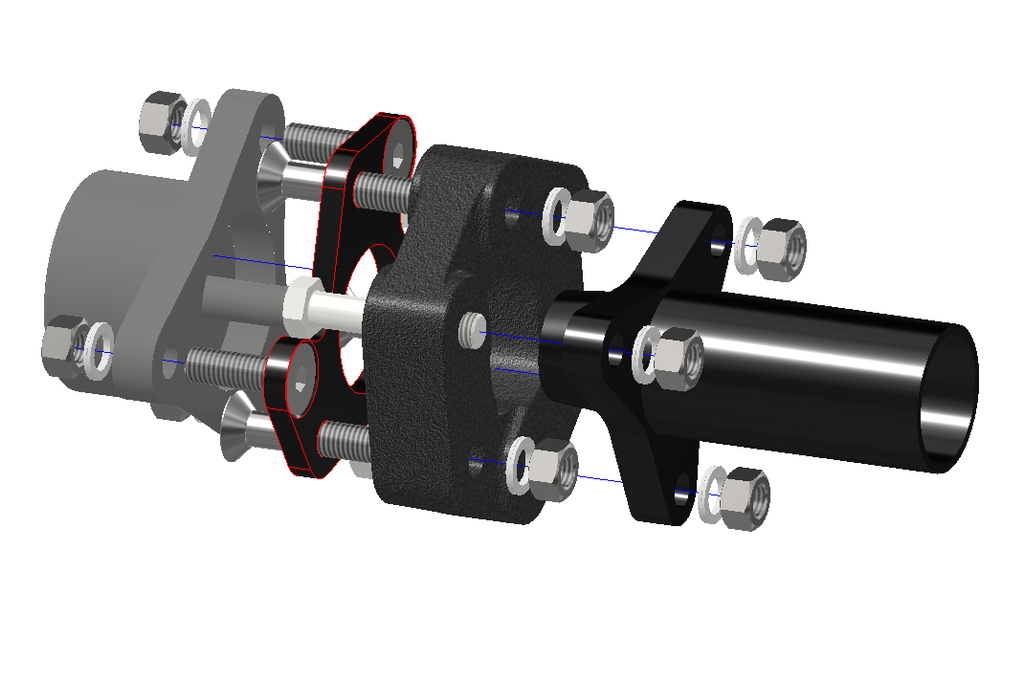 Adapter cardan 110mm to 96mm ZF / Getrag gearbox