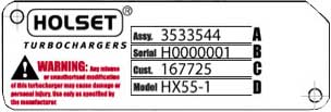 Holset / Cummins Turbocharger H1C (4033689H)