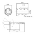 Brake fitting male 7/16-20 (swivel)