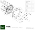 PMC Adapter kit Toyota JZ - BMW M57 / E46 S54 M3 - 184mm / 7.25"