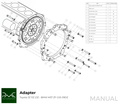 PMC Adapter kit Toyota JZ - BMW M57 / E46 S54 M3 - 184mm / 7.25"
