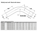 Bent exhaust tube 60° 4" Stainless (102mm)